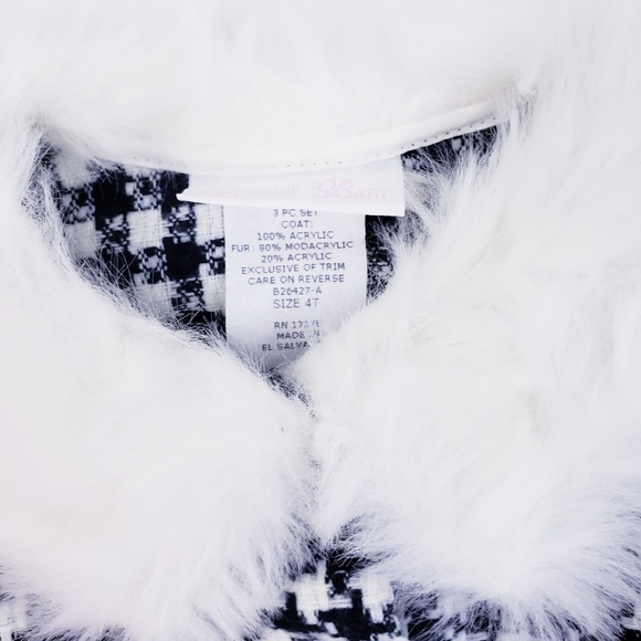 🚫SOLD🚫 Bonnie Baby Houndstooth Dress Coat Set - Picture 6 of 6